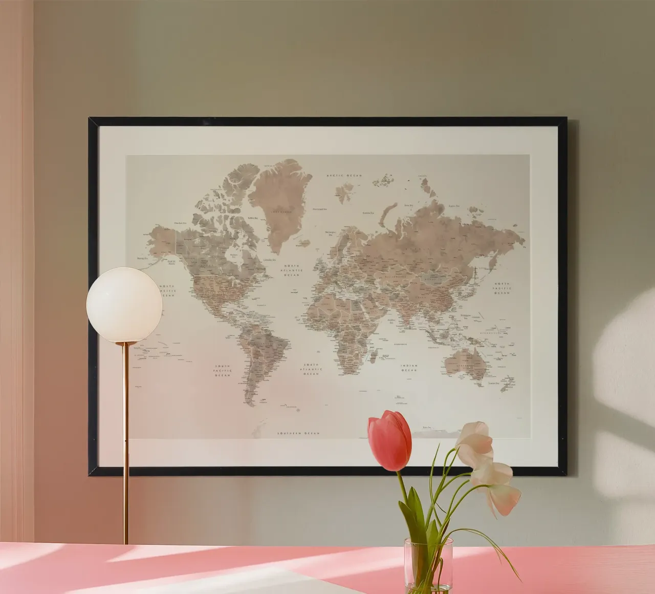 Mappa del mondo neutrale Abey poster da Aiden Garcia