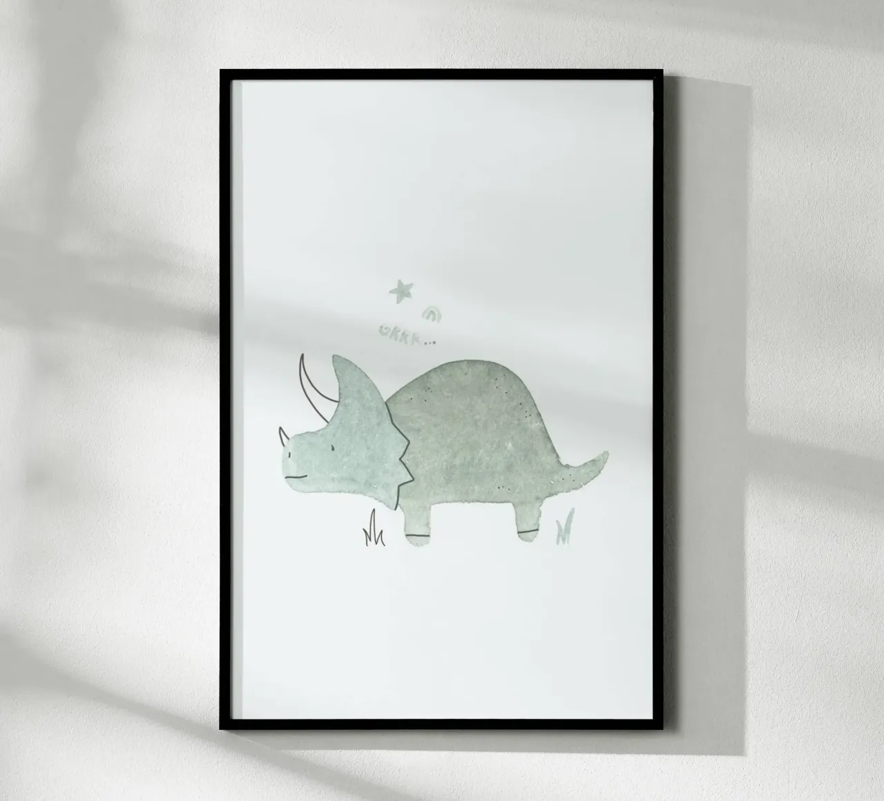 Dino poster con telaio in alluminio da KRUTH DESIGN