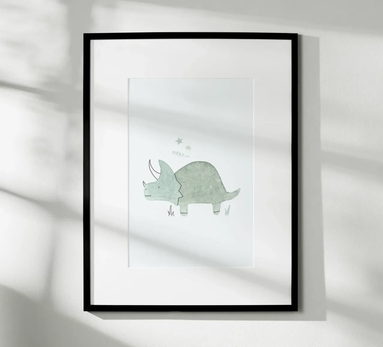 Dino poster con telaio in alluminio da KRUTH DESIGN