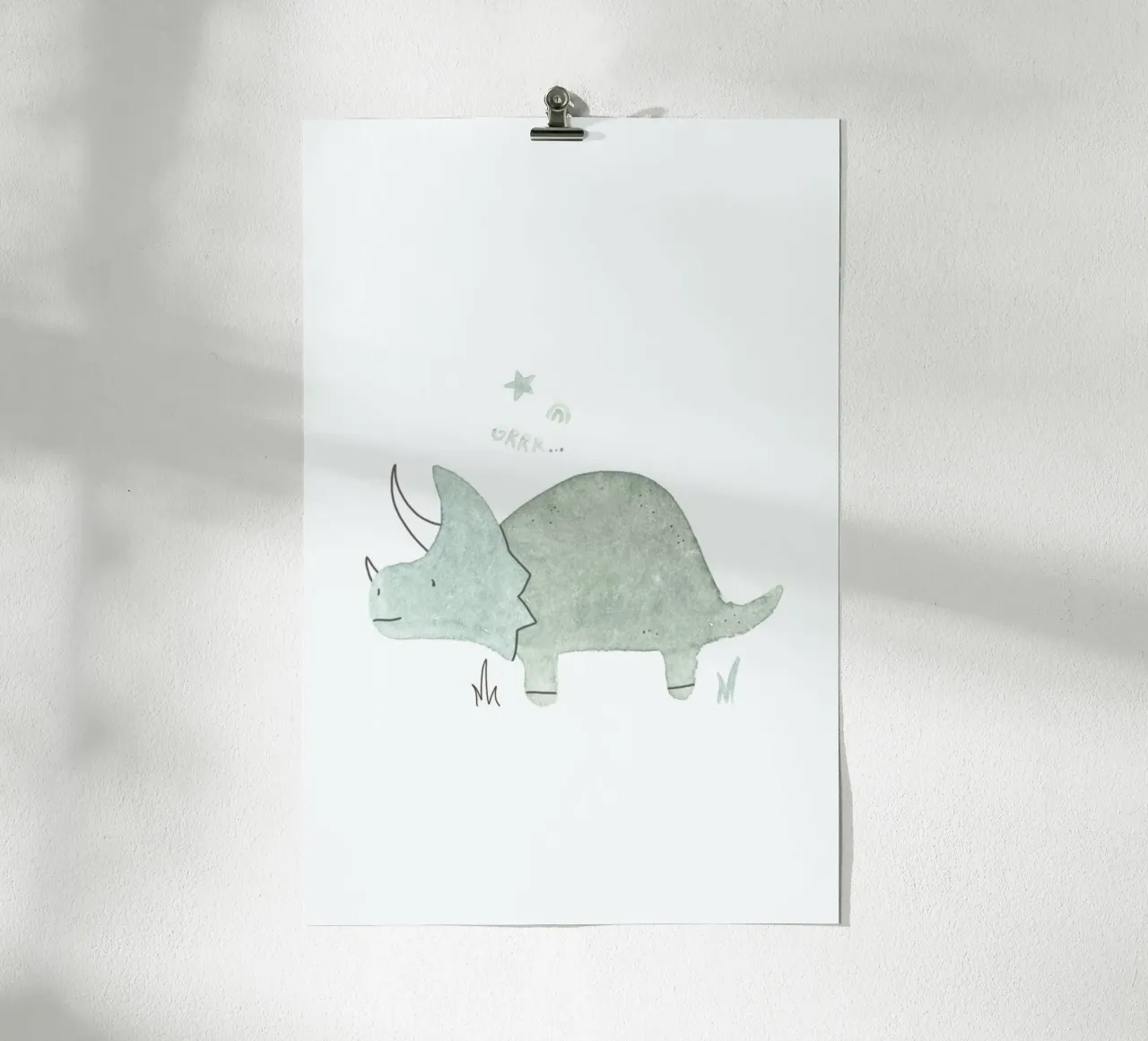 Dino poster con telaio in alluminio da KRUTH DESIGN