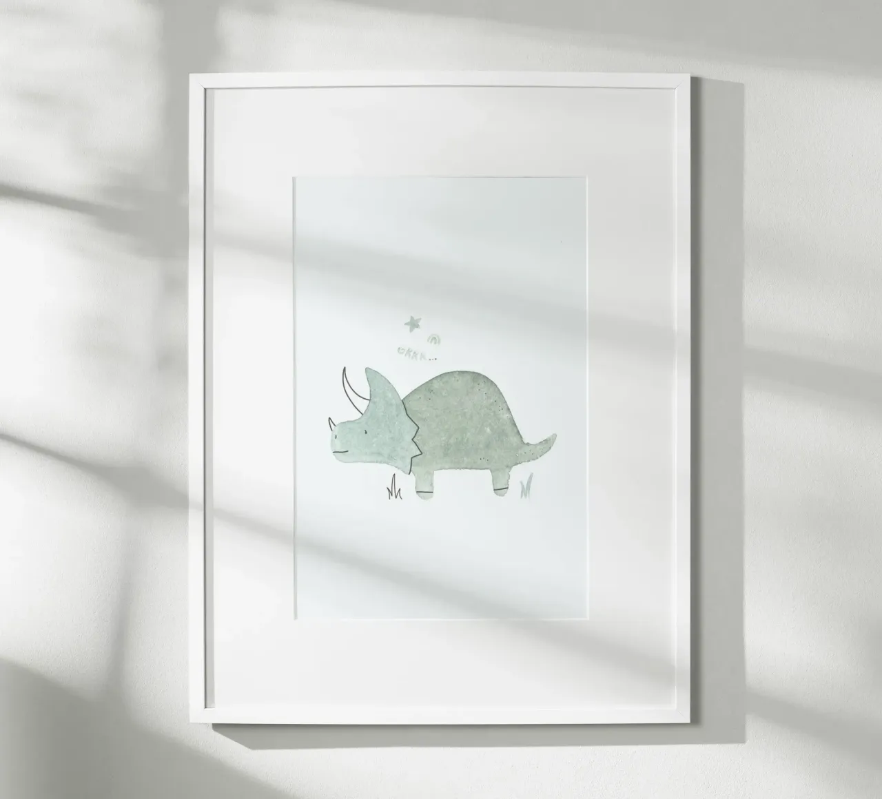 Dino poster con telaio in alluminio da KRUTH DESIGN
