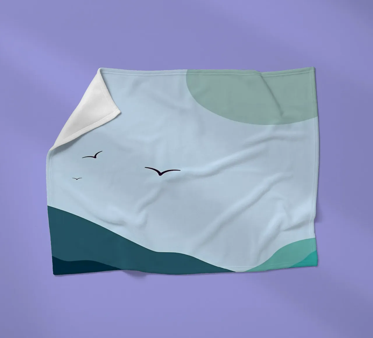 Beautiful japanese nature fleece blanket by Bartosz Powalka