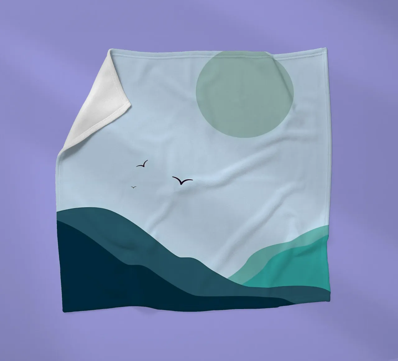 Beautiful japanese nature fleece blanket by Bartosz Powalka
