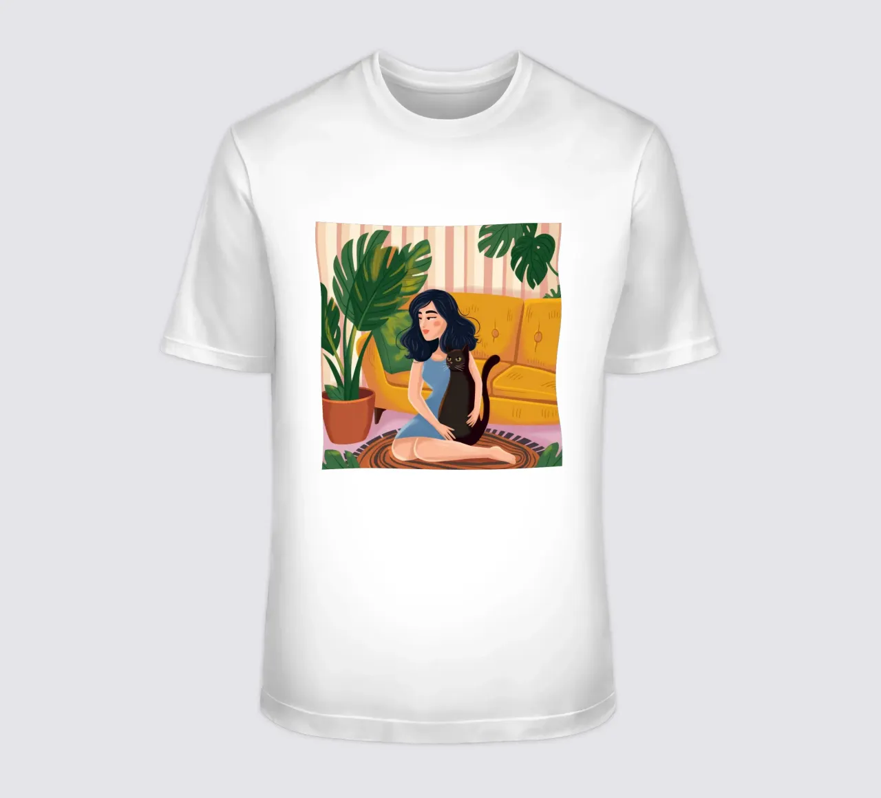 Accogliente compagno del gatto t-shirt da Lumina Vision