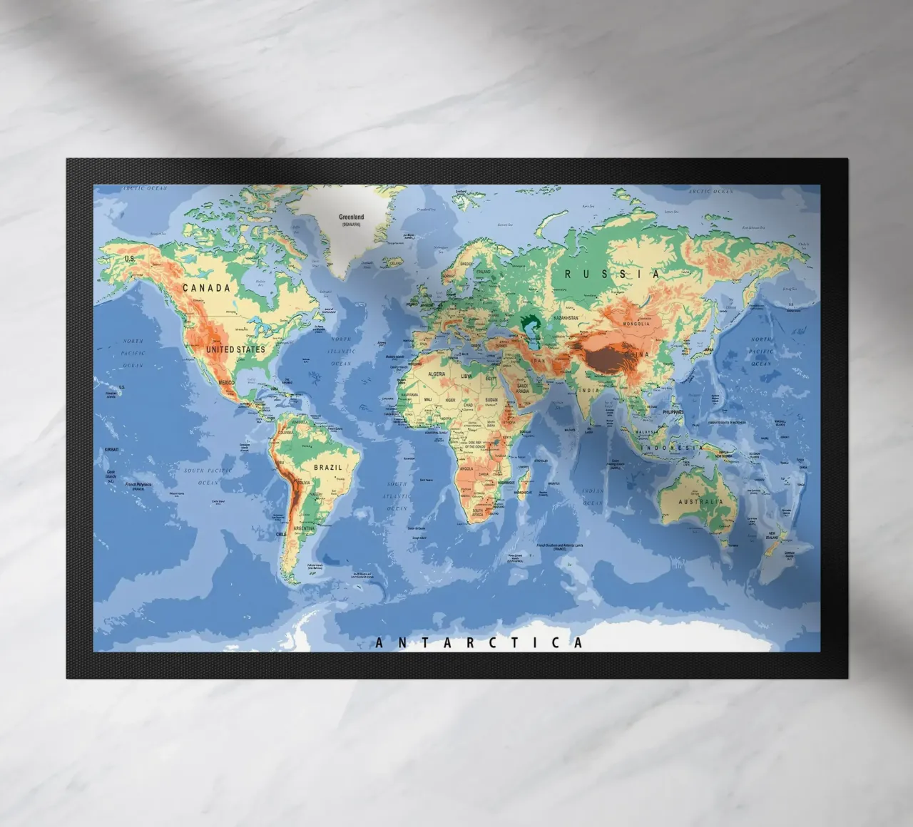 World Map doormat by Aiden Garcia