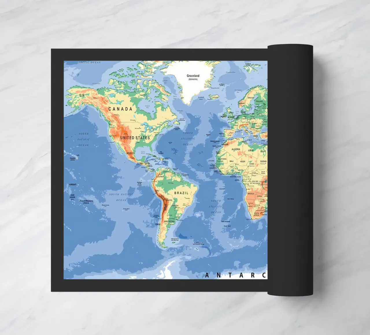 World Map doormat by Aiden Garcia