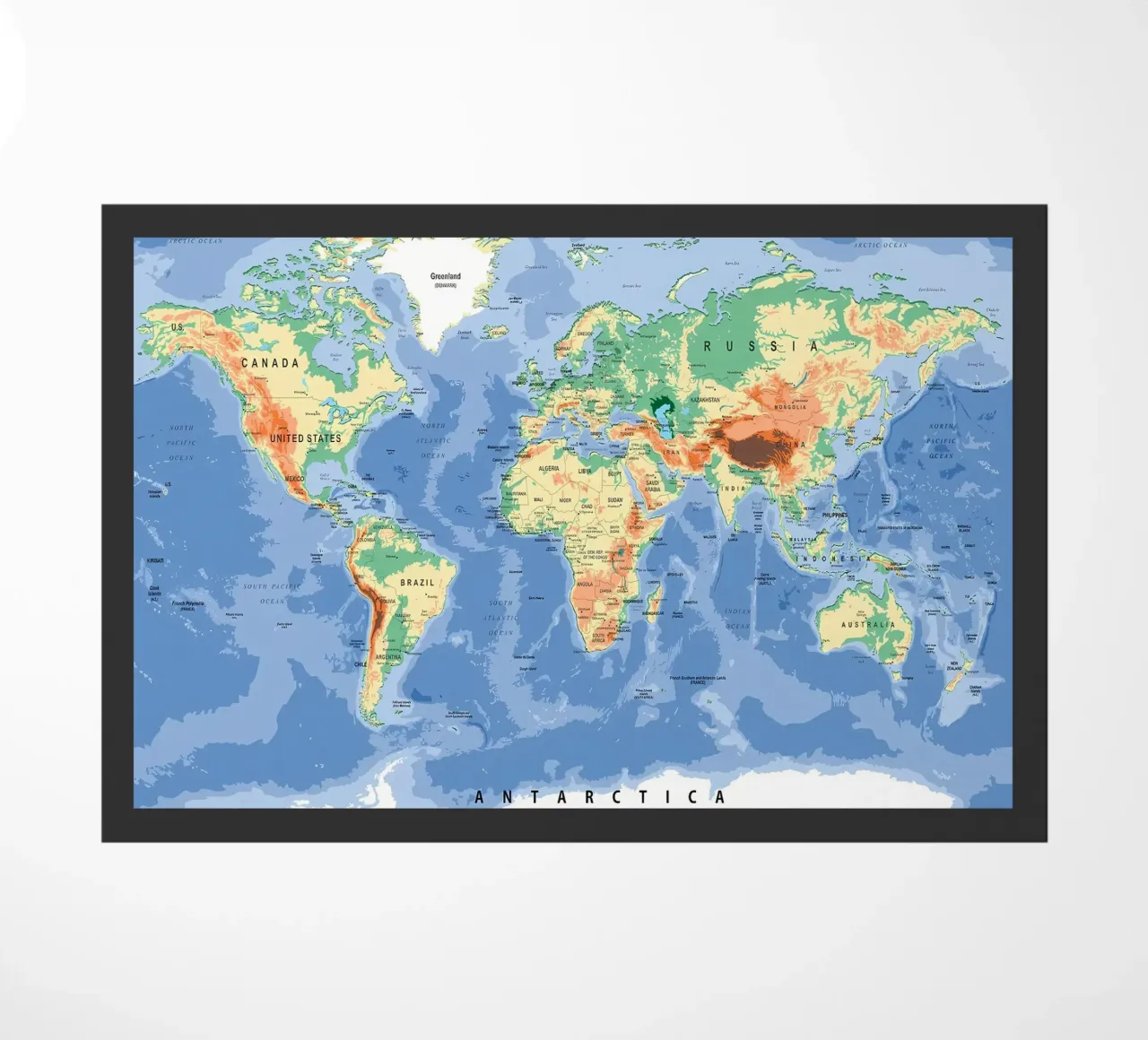 World Map doormat by Aiden Garcia