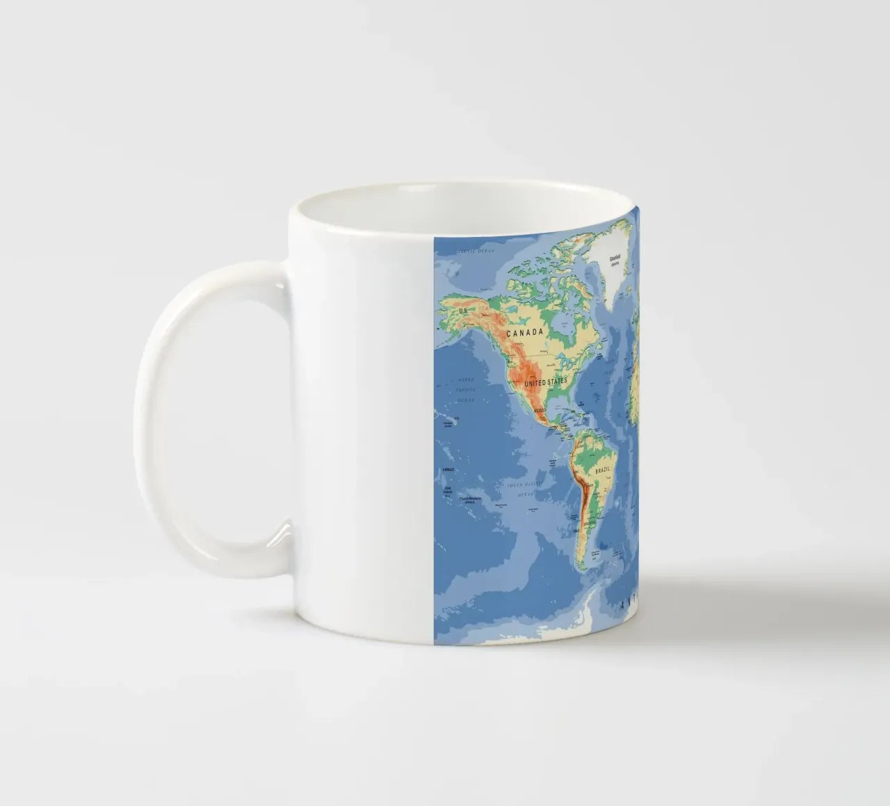 World Map ceramic mug by Aiden Garcia