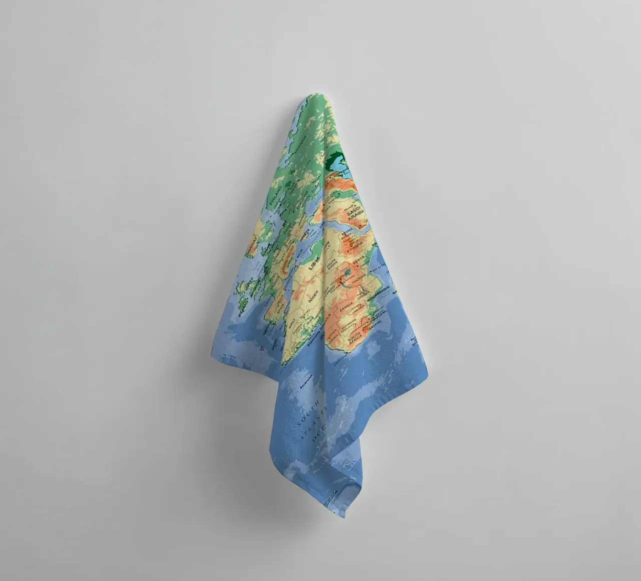 World Map towel by Aiden Garcia