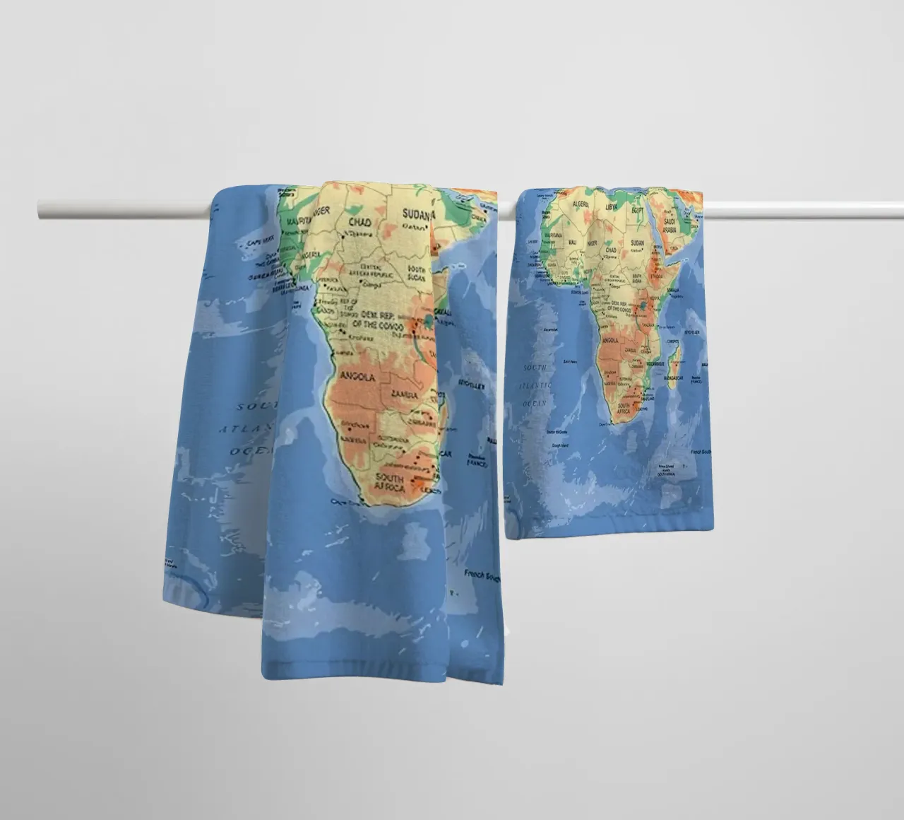 World Map towel by Aiden Garcia