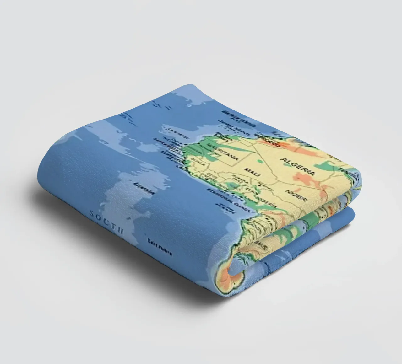 World Map towel by Aiden Garcia