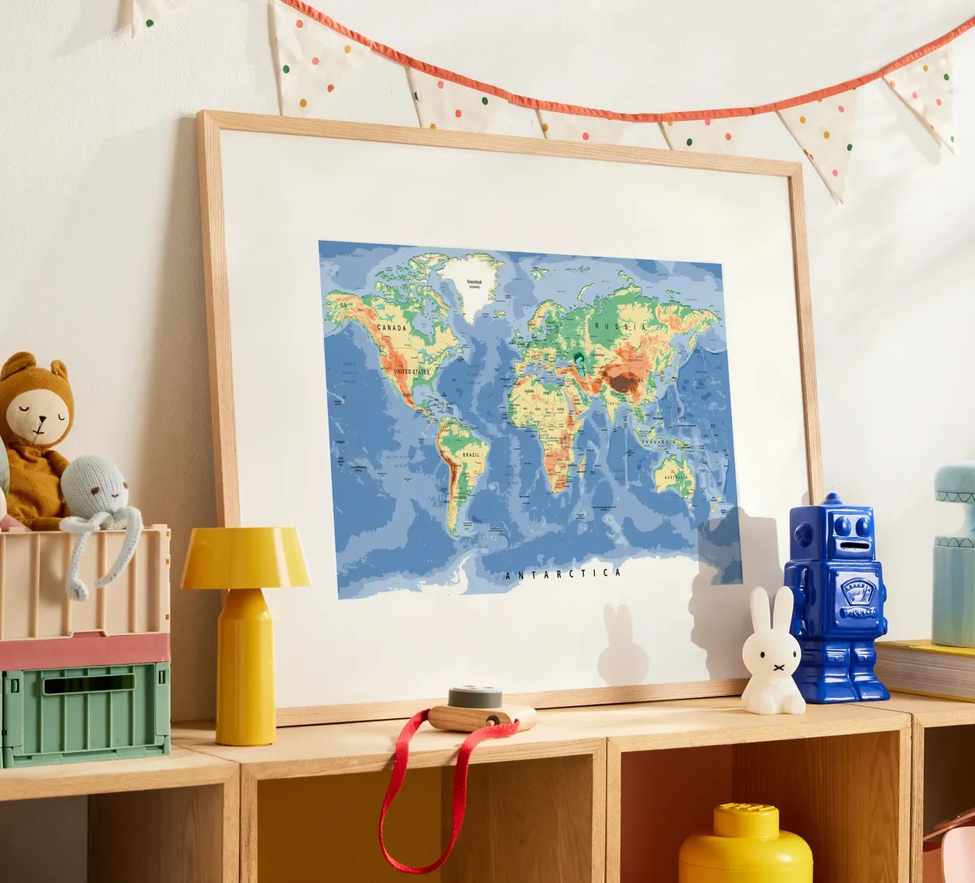 World Map Poster von Aiden Garcia