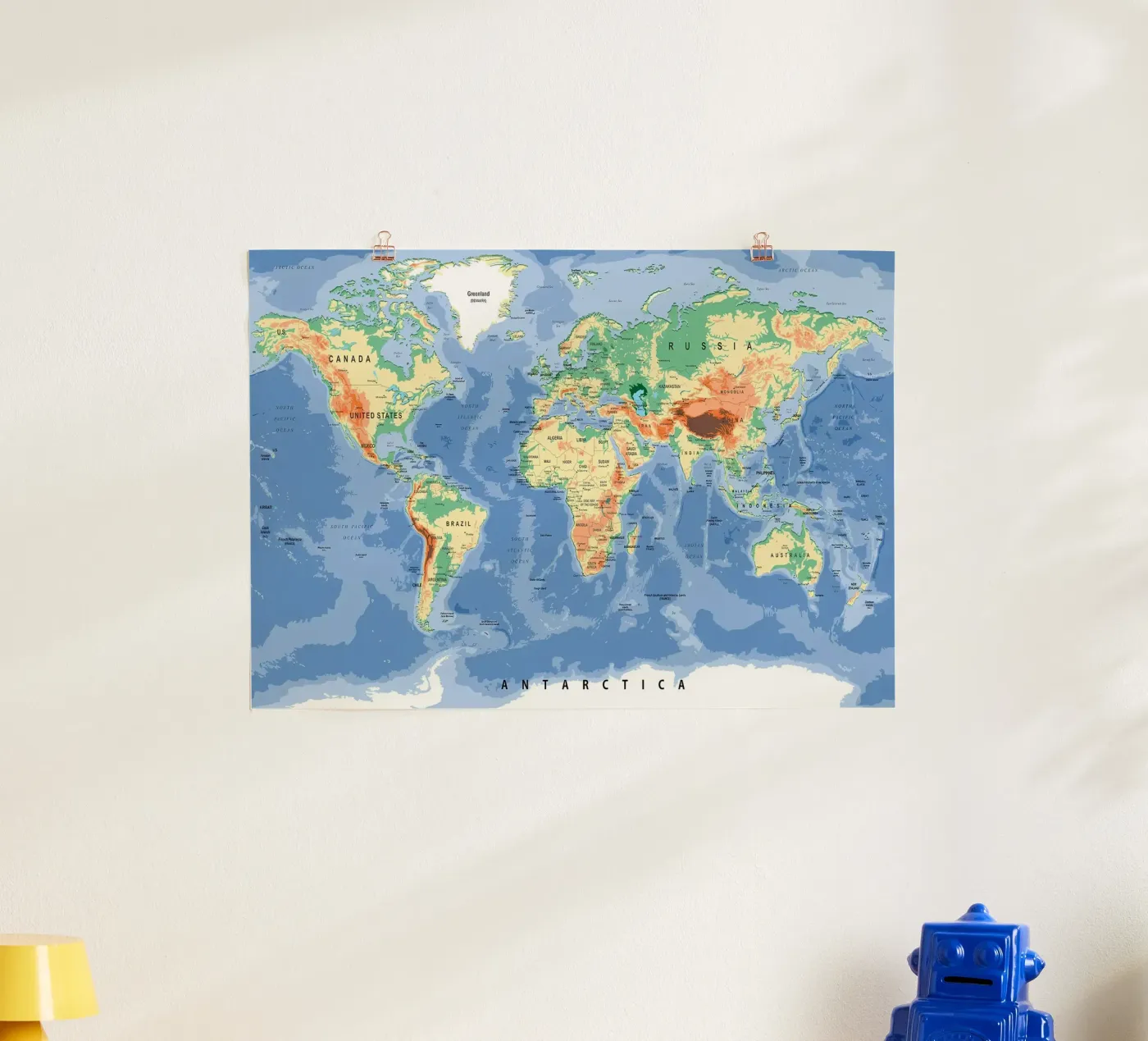 World Map Poster von Aiden Garcia