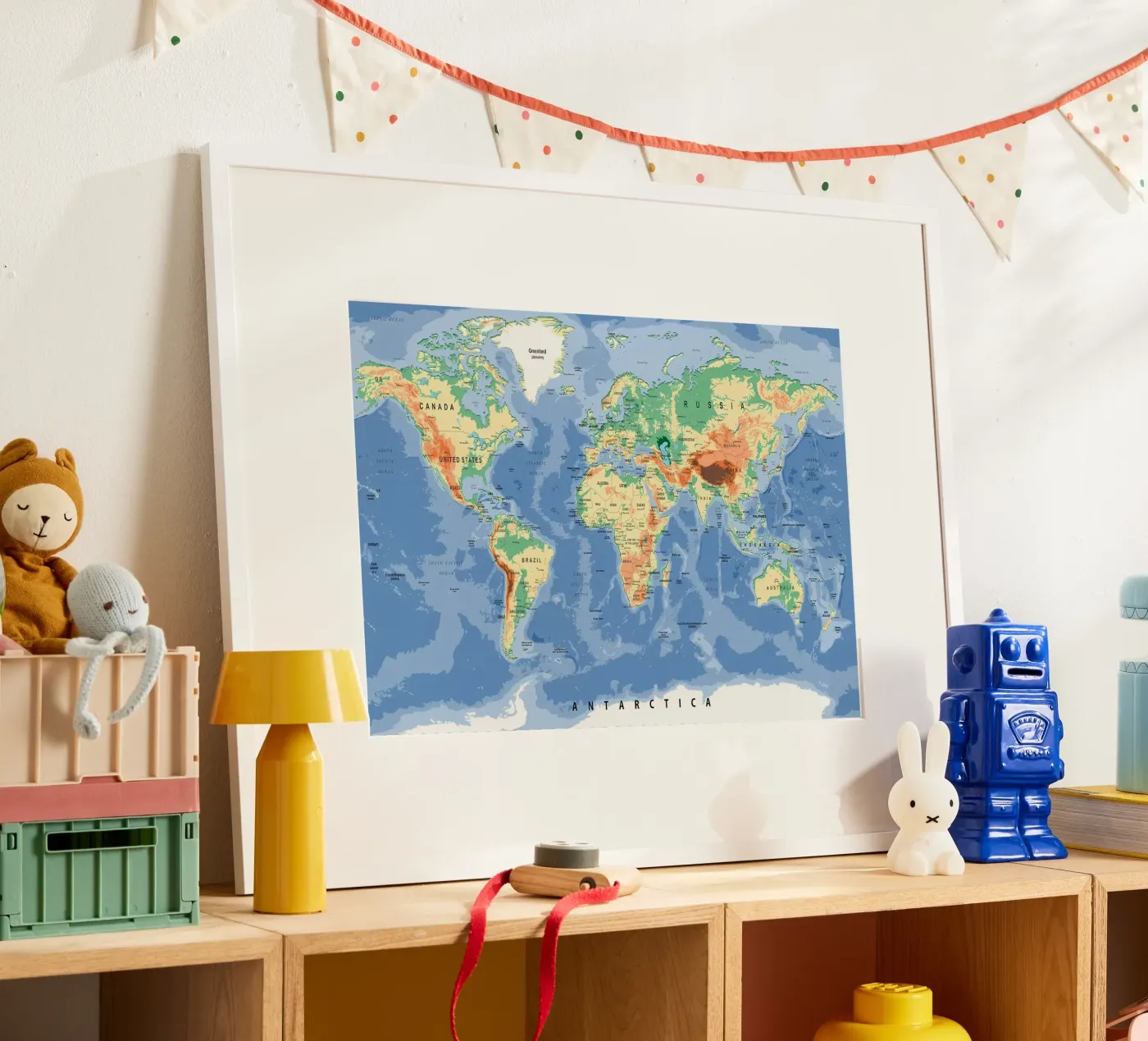 World Map Poster von Aiden Garcia