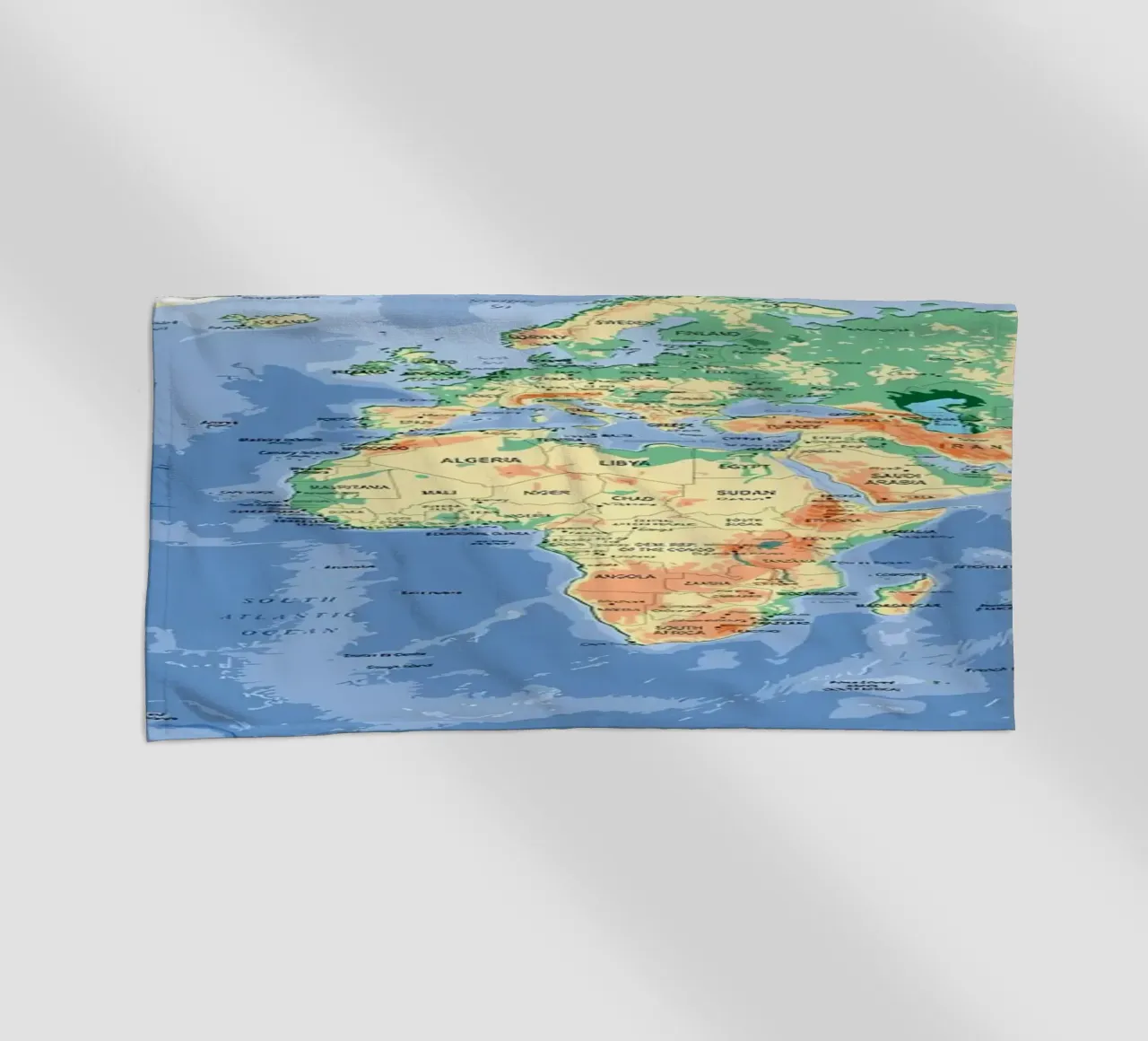 World Map beach towel by Aiden Garcia
