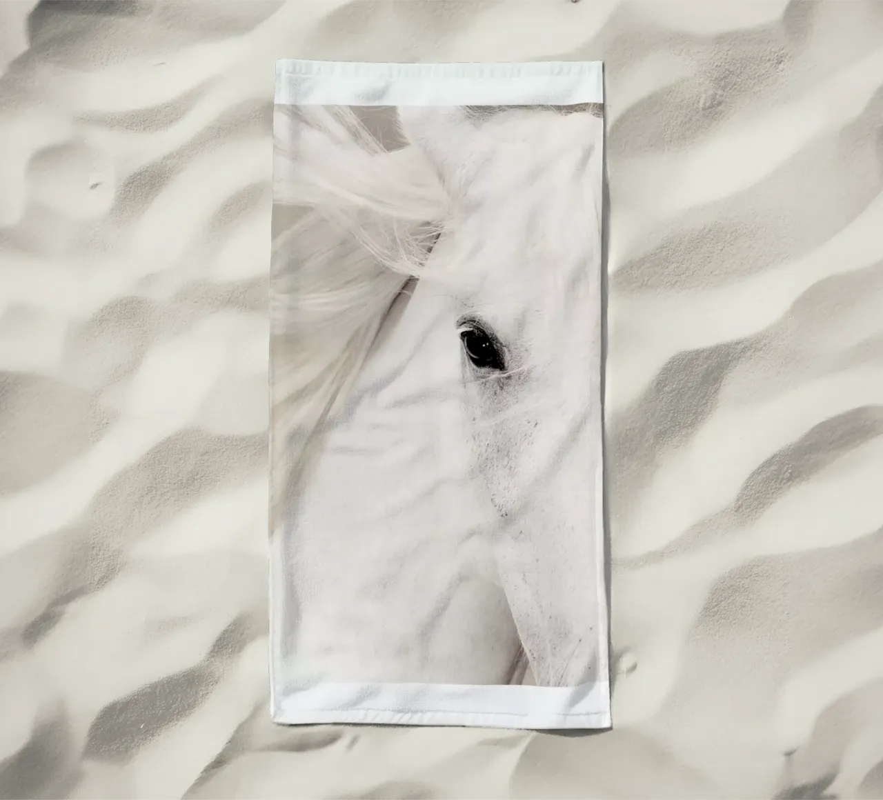 White Horse beach towel by Natural Kingdom