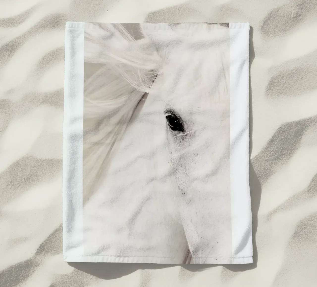 White Horse beach towel by Natural Kingdom