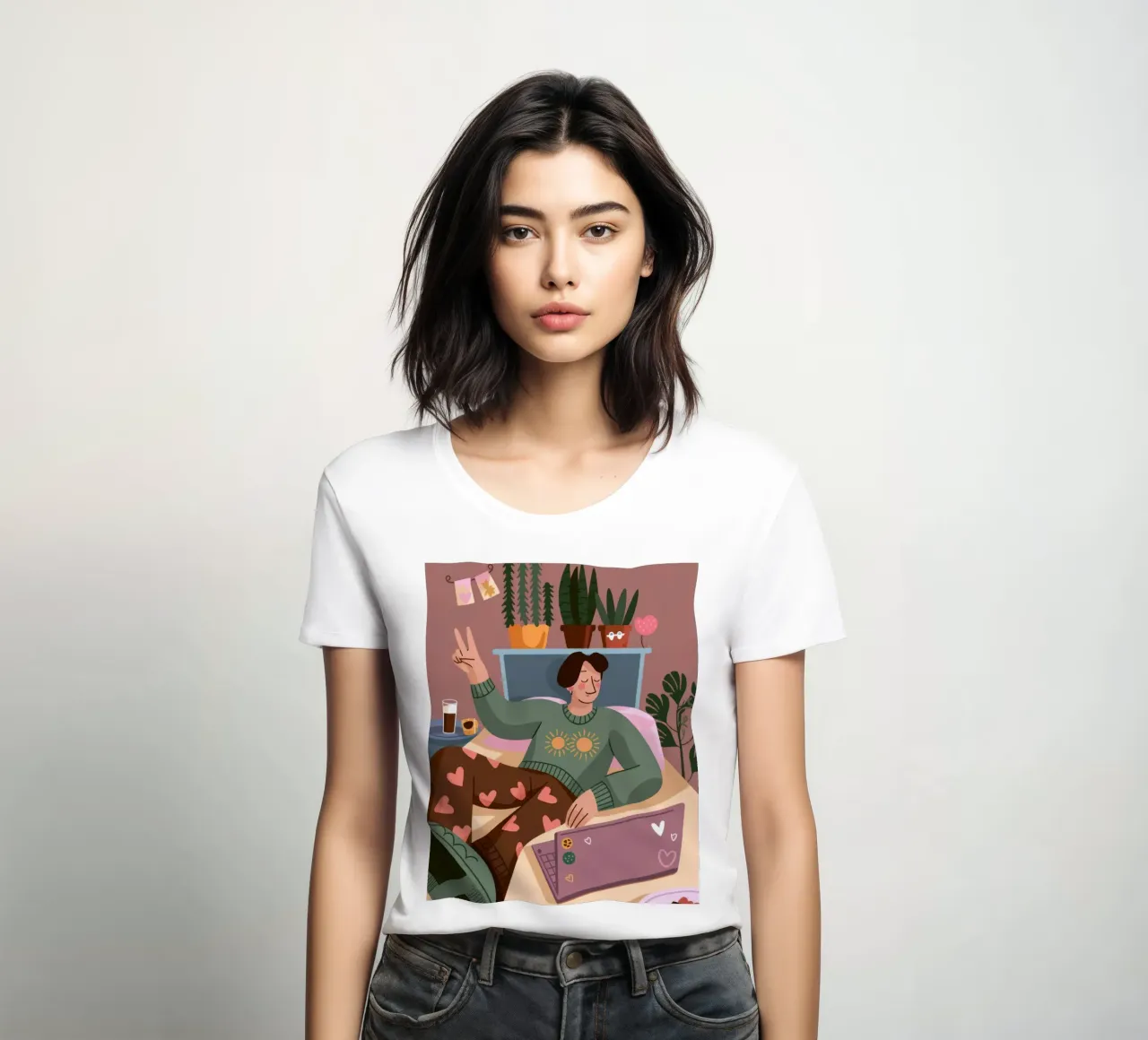 Vredige creatieve ruimte dames t-shirt getailleerd van Lumina Vision