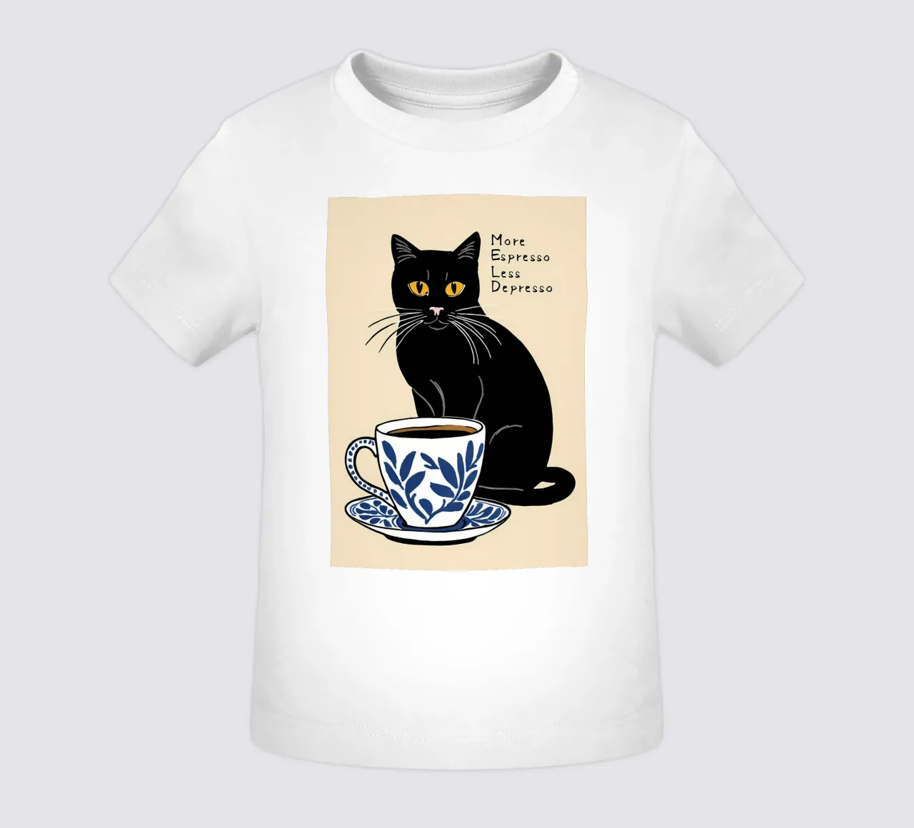Divertente caffè Catr maglietta neonato da Bartosz Powalka