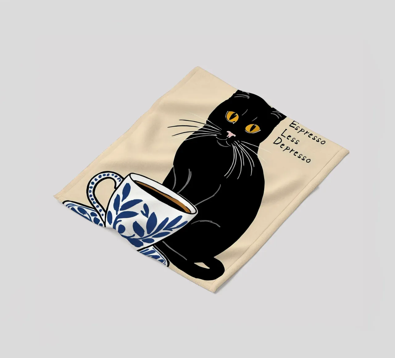 Divertente caffè Catr coperta in pile da Bartosz Powalka