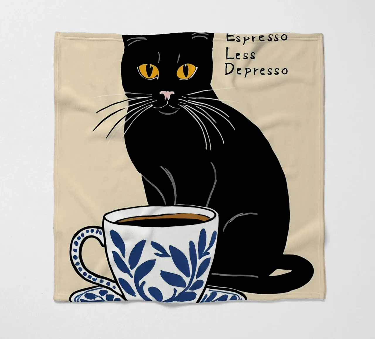 Divertente caffè Catr coperta in pile da Bartosz Powalka