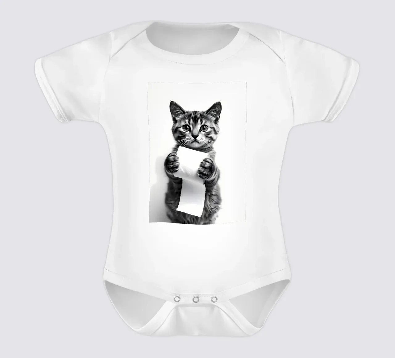 Kitten Dier Badkamerr babyrompertje korte mouwen van Adrian Patel