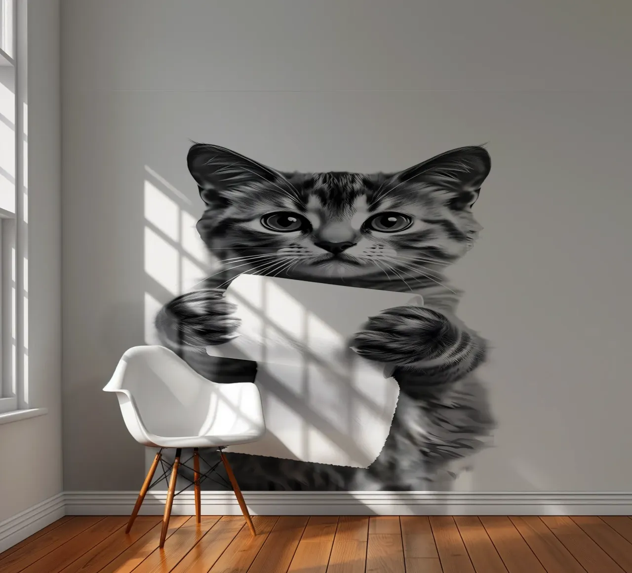 Kitten Dier Badkamerr fotobehang van Adrian Patel