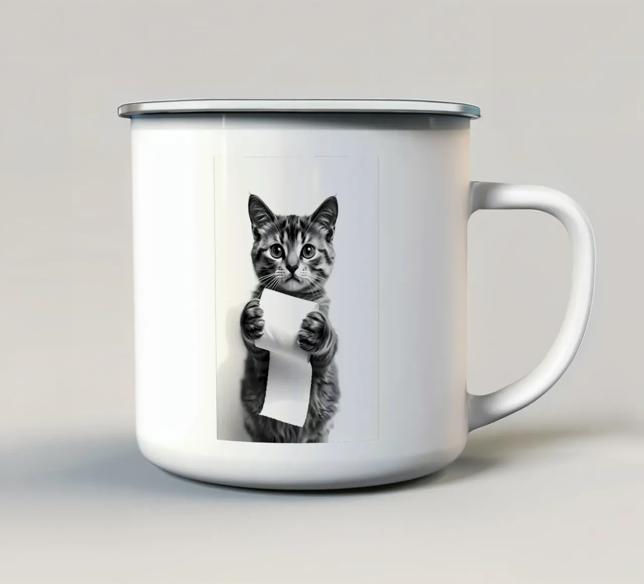 Gattino animale da bagno tazza in smalto da Adrian Patel