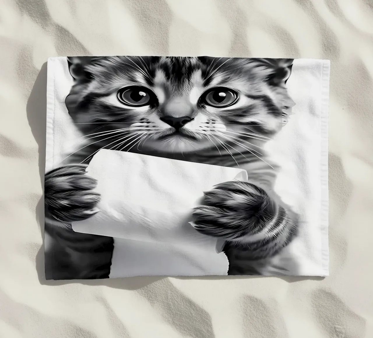 Kitten Dier Badkamerr strandhanddoek van Adrian Patel