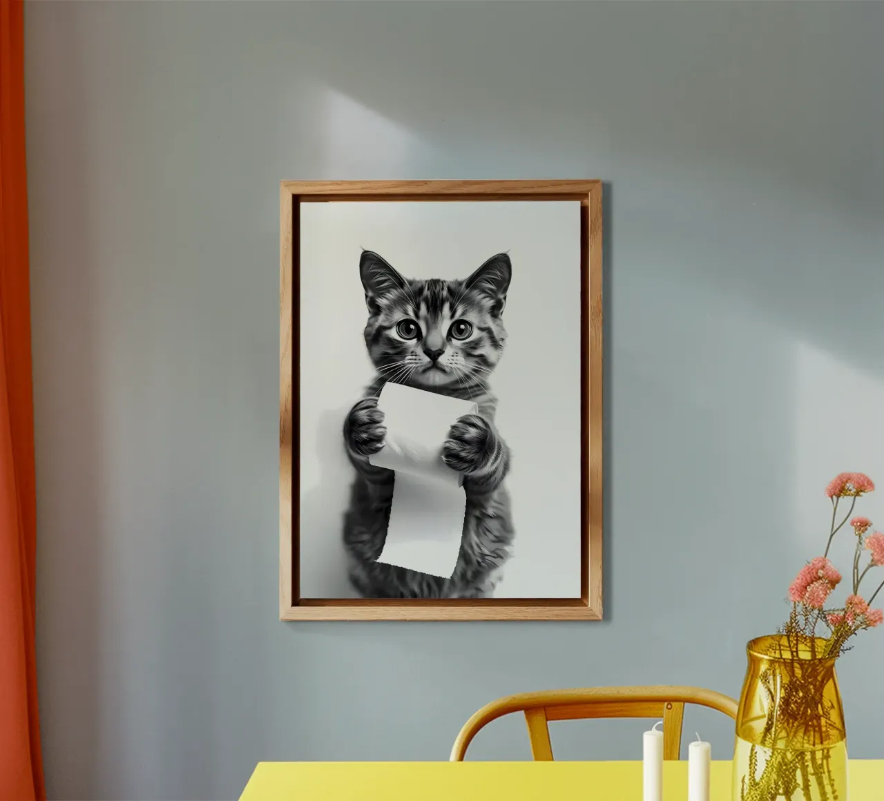 Kitten Dier Badkamerr forex-plaat van Adrian Patel