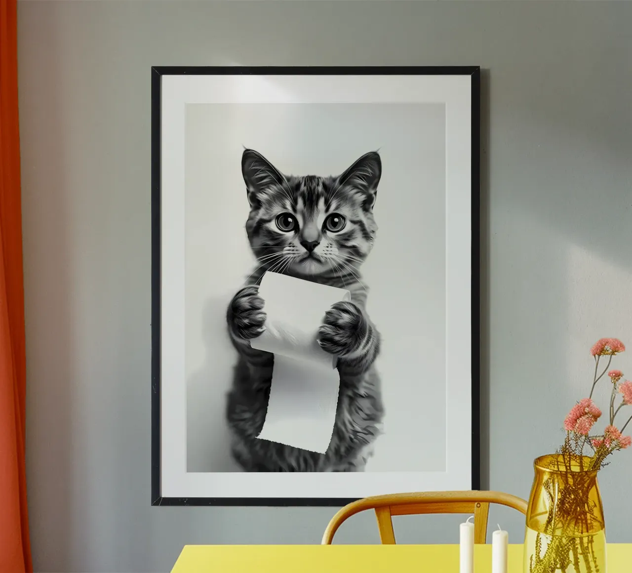 Kitten Animal Bathroomr hahnemühle by Adrian Patel