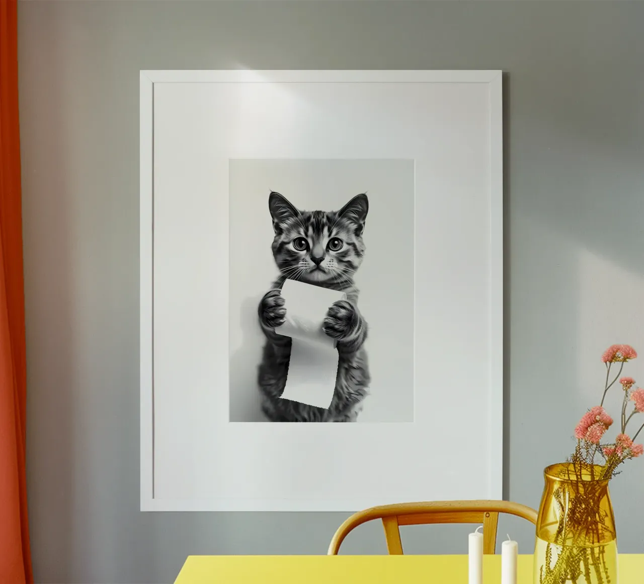 Kitten Animal Bathroomr hahnemühle by Adrian Patel