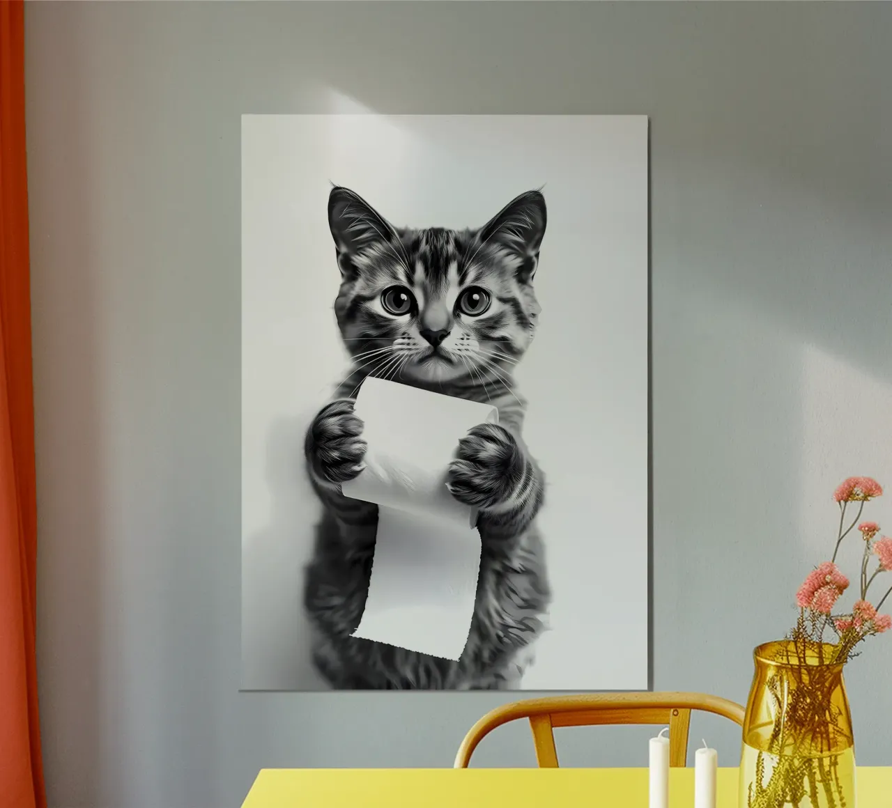 Gattino animale da bagno poster da Adrian Patel