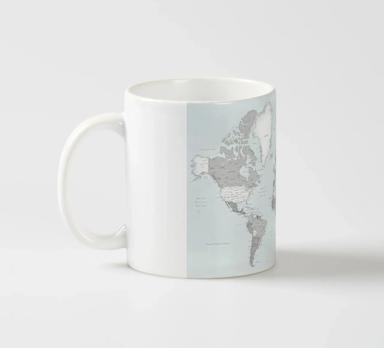 Mappa del mondo dettagliata Darryl tazza in ceramica da Aiden Garcia