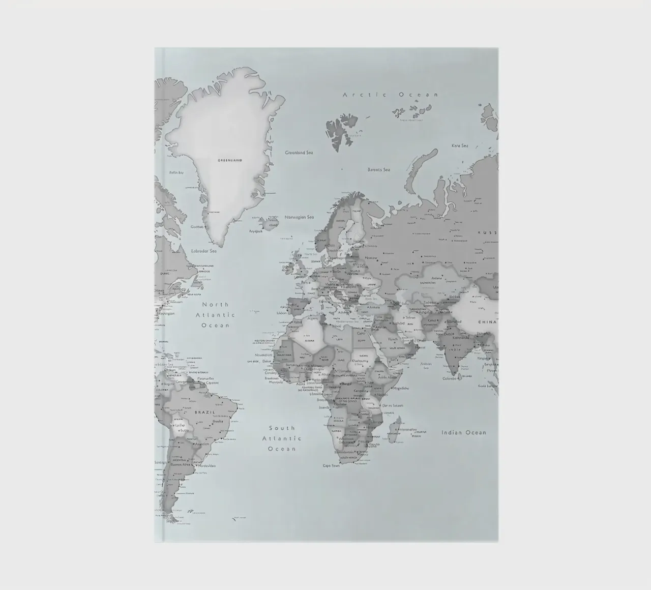 Detailed world map Darryl notebook by Aiden Garcia