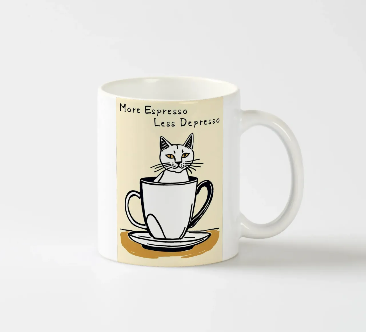 Caffè eccentrico Catr tazza in ceramica da Bartosz Powalka