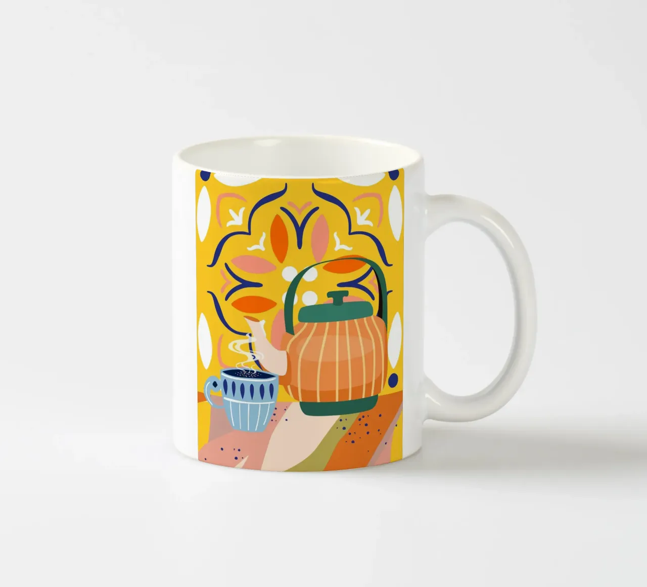 Pumpkin Spice Latte, Tee-Kaffee-Wasserkocher Bright Happy Keramik Tasse von 83oranges