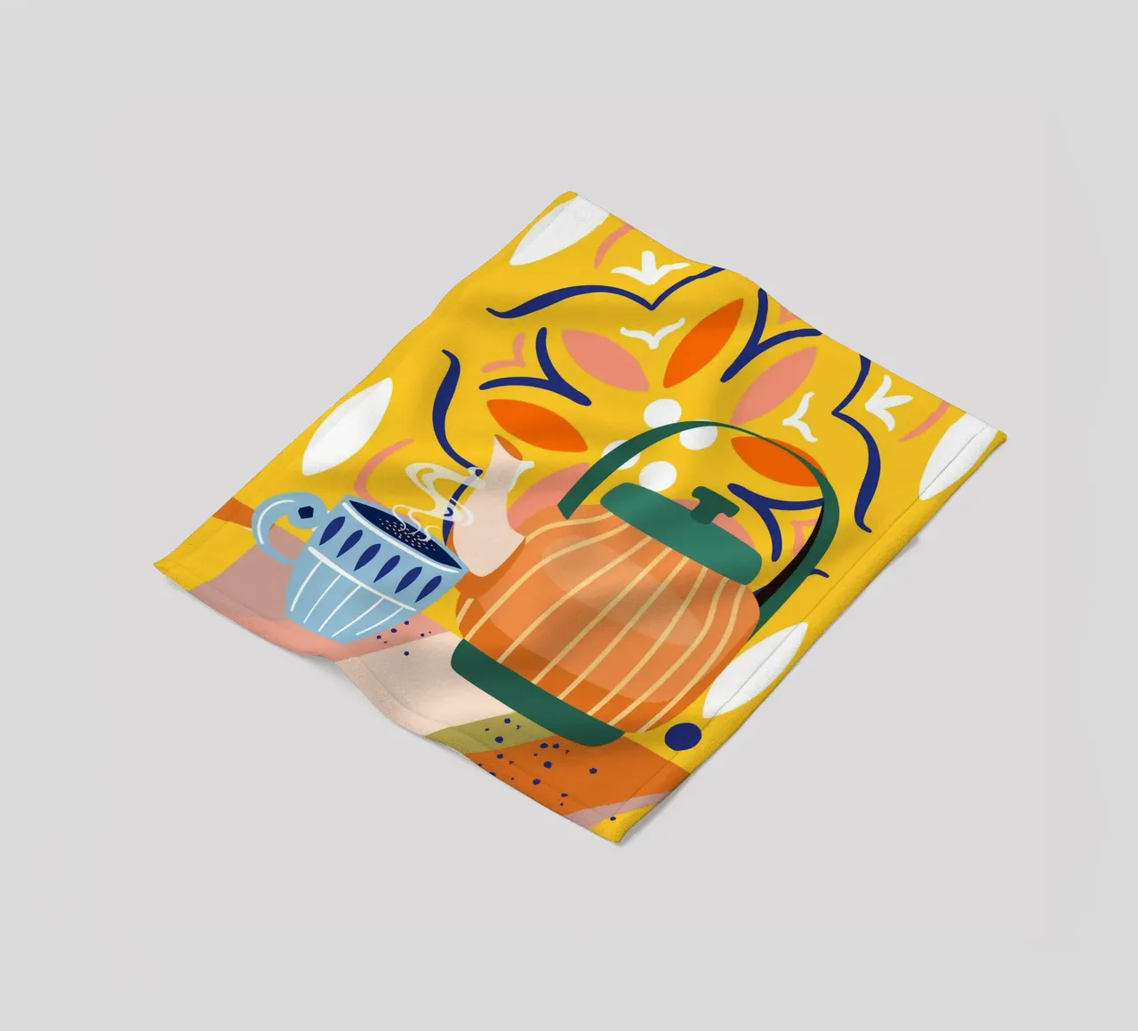Pumpkin Spice Latte, Tee-Kaffee-Wasserkocher Bright Happy Fleecedecke von 83oranges