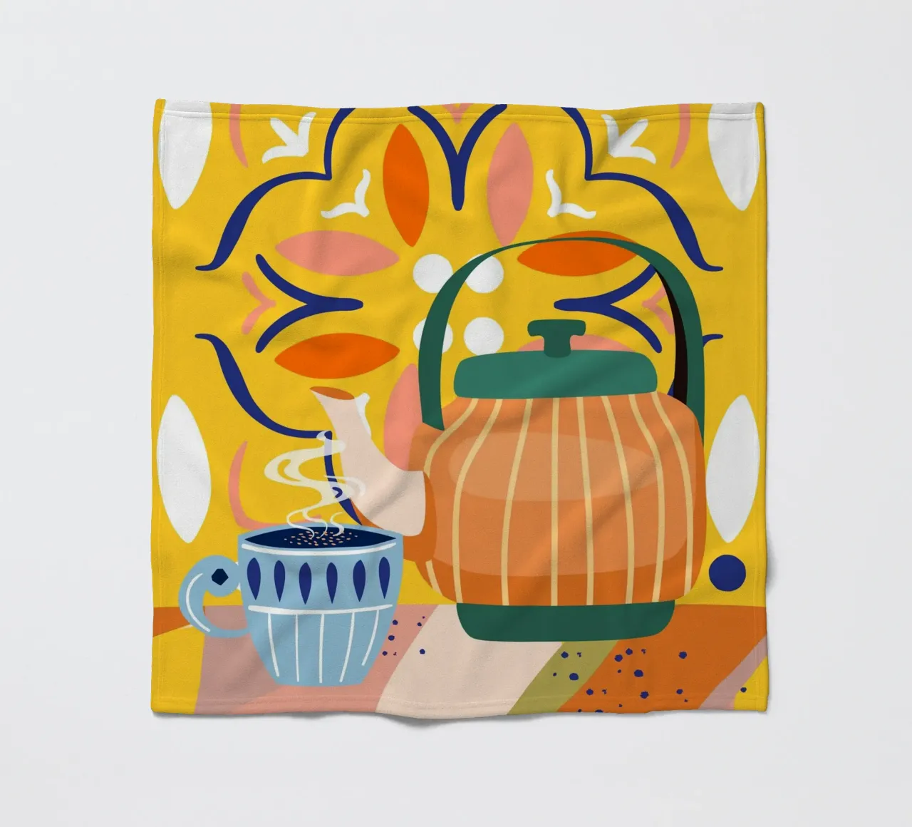 Pumpkin Spice Latte, Tee-Kaffee-Wasserkocher Bright Happy Fleecedecke von 83oranges