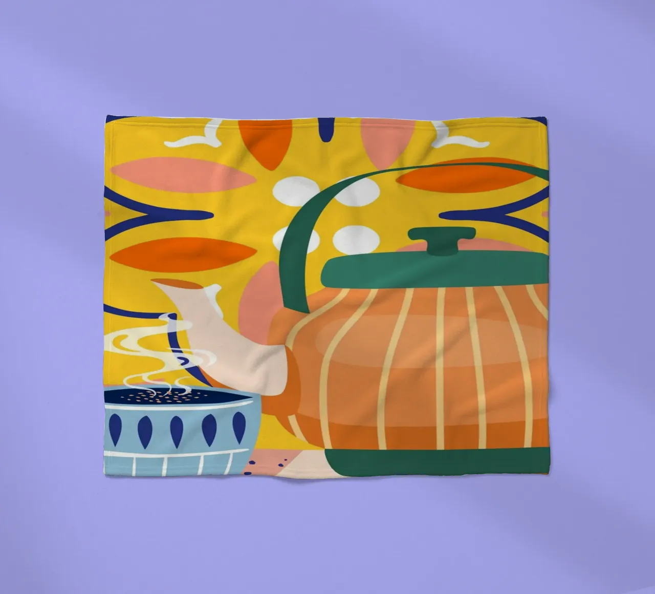 Pumpkin Spice Latte, Tee-Kaffee-Wasserkocher Bright Happy Fleecedecke von 83oranges