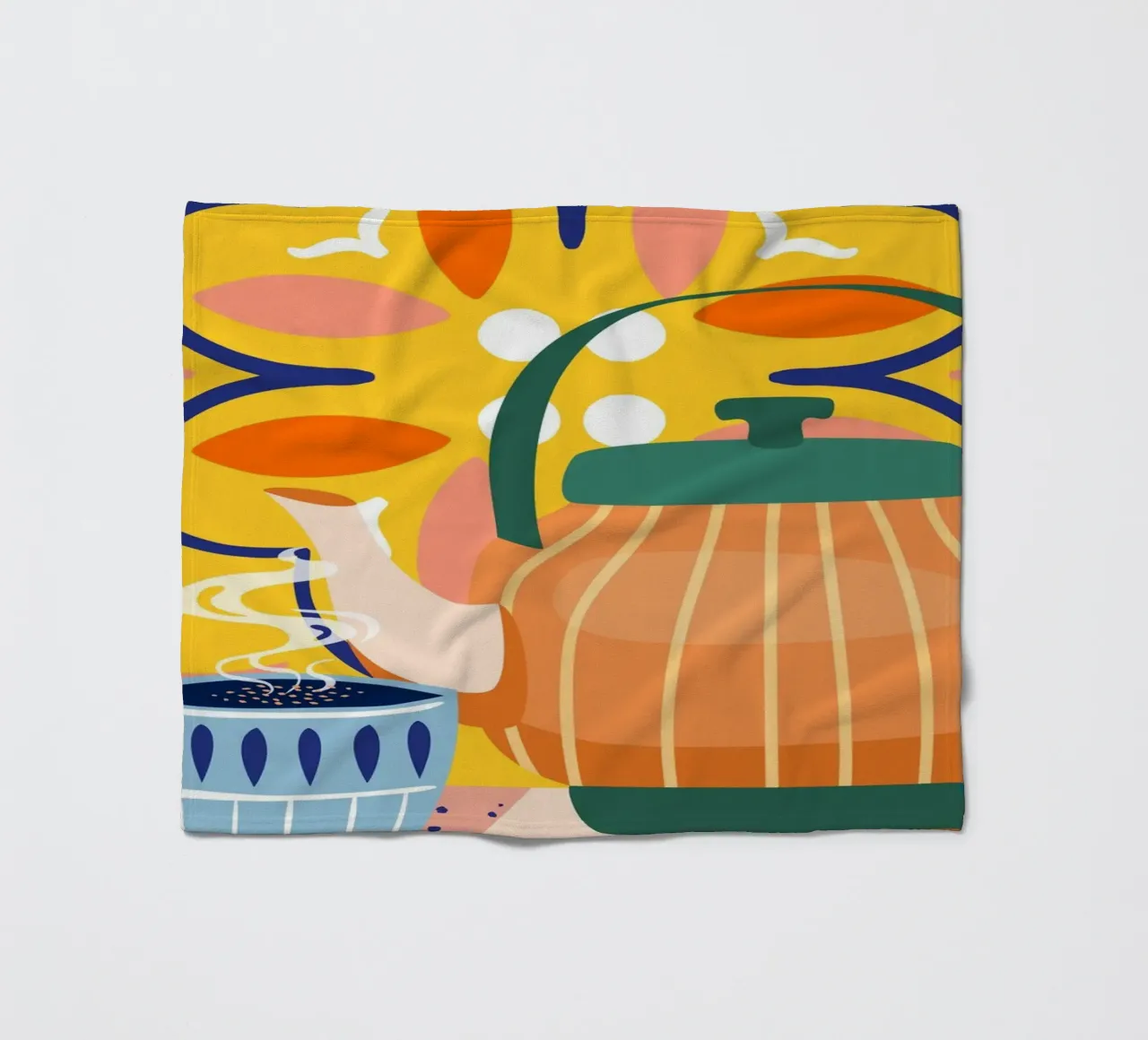 Pumpkin Spice Latte, Tee-Kaffee-Wasserkocher Bright Happy Fleecedecke von 83oranges