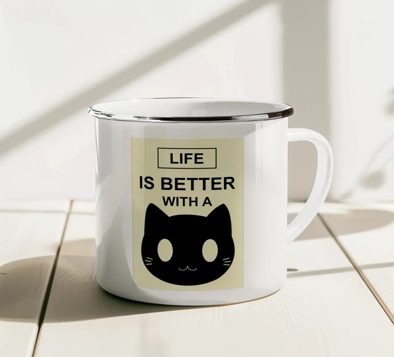 La vita è migliore con un cat2 tazza in smalto da Bartosz Powalka