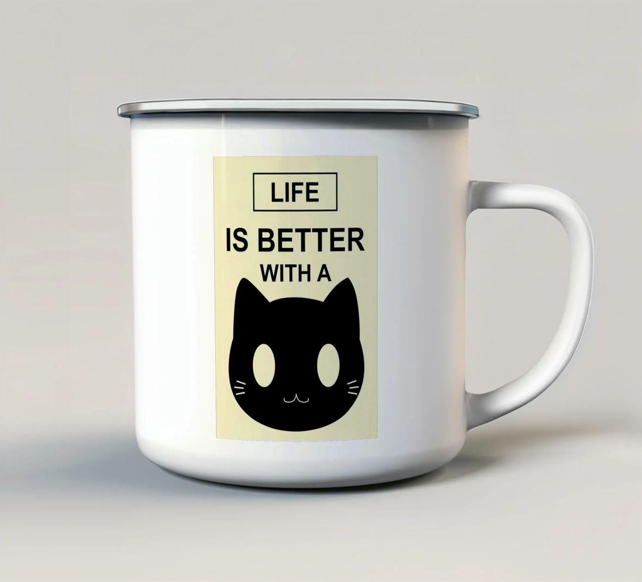 La vita è migliore con un cat2 tazza in smalto da Bartosz Powalka