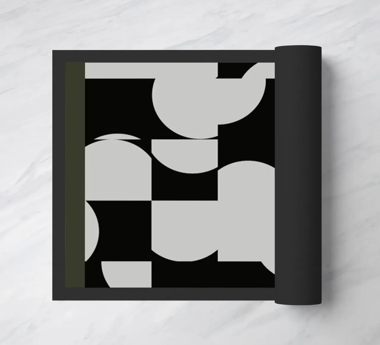 Circle Black doormat by 170QM