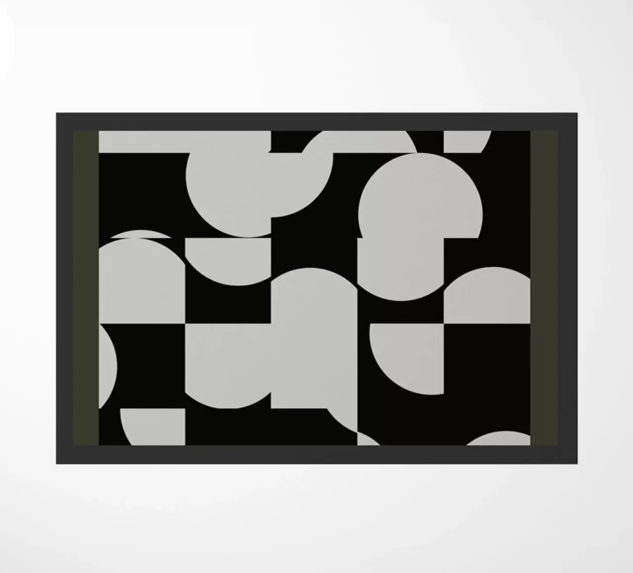 Circle Black doormat by 170QM