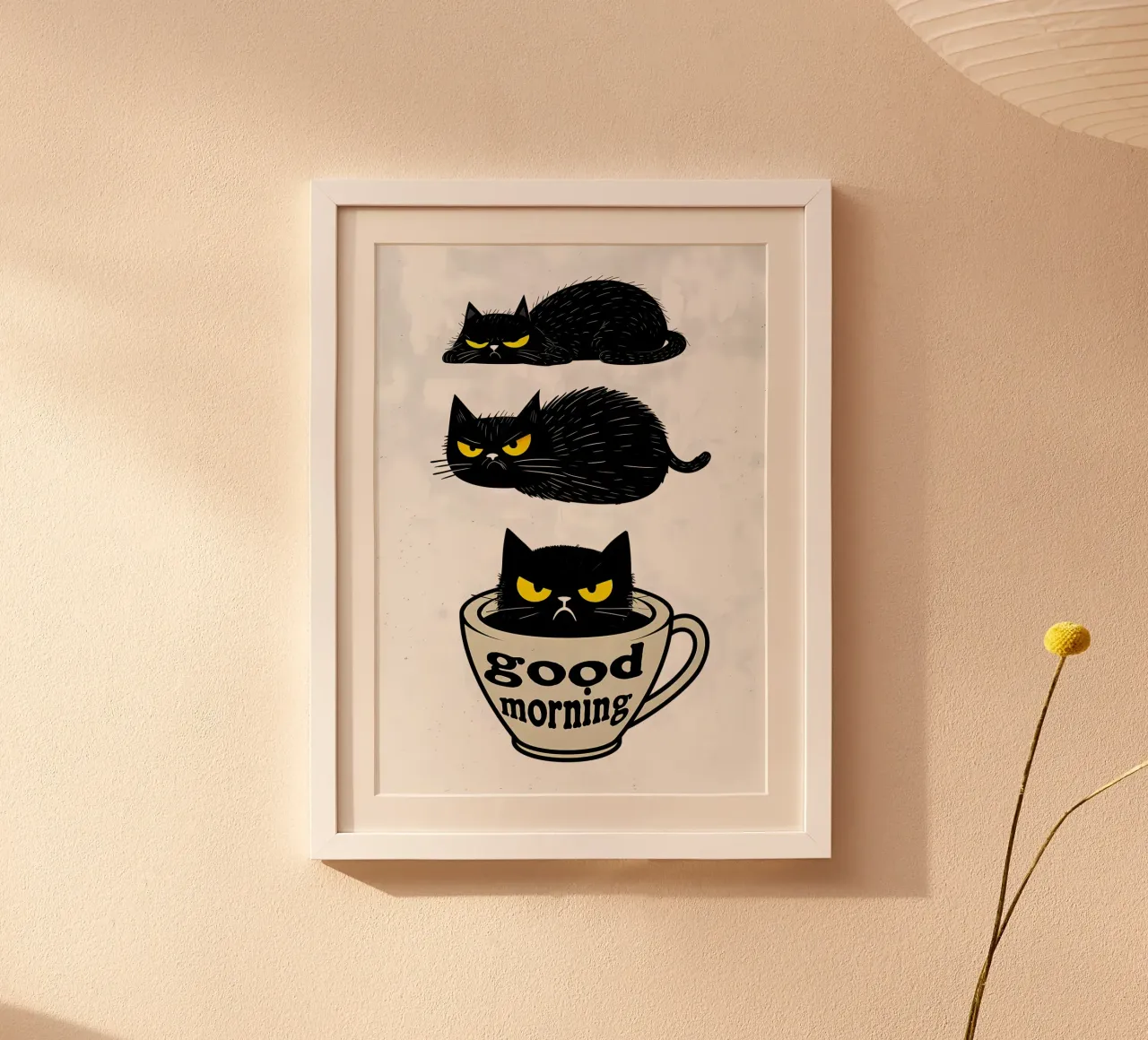 Gatto divertente Caffè mattutino poster da Bartosz Powalka