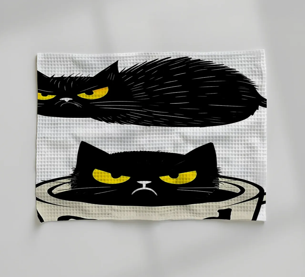 Gatto divertente Caffè mattutino canovaccio da cucina da Bartosz Powalka