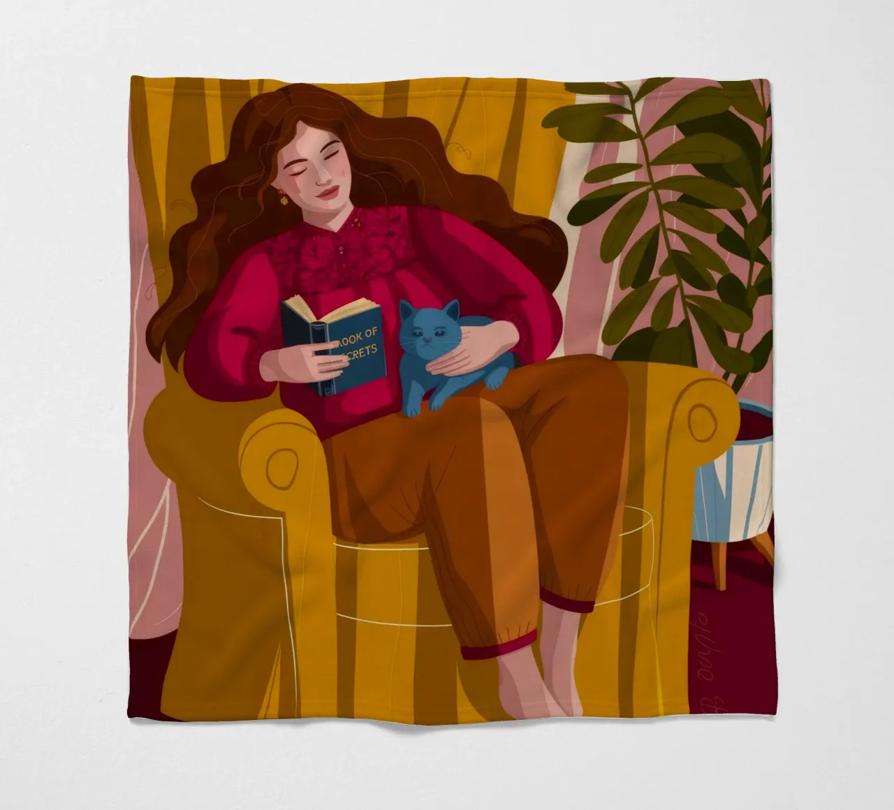 Cozy Reading Nook fleece blanket by Lumina Vision
