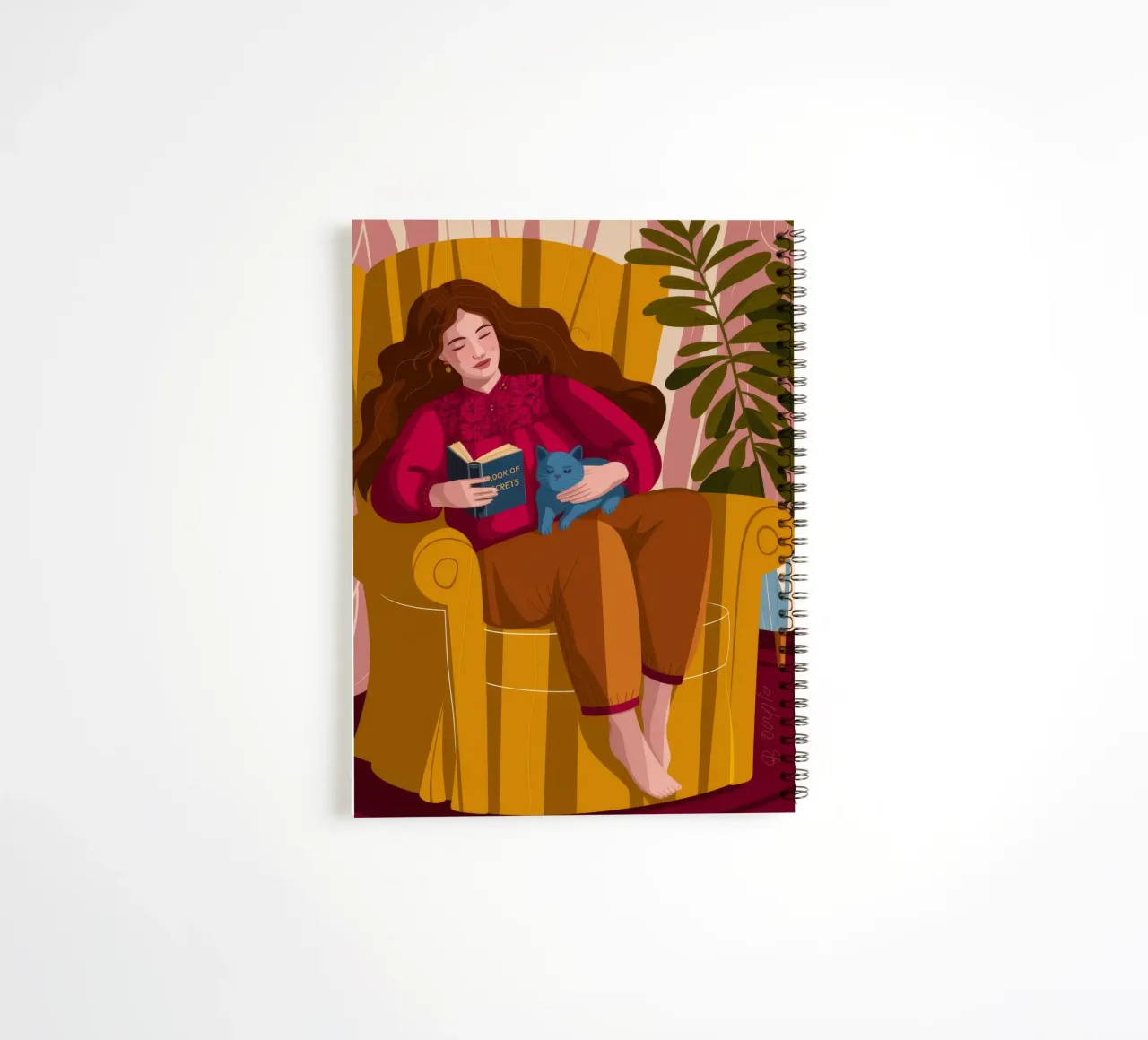 Cozy Reading Nook spiral notebook by Lumina Vision