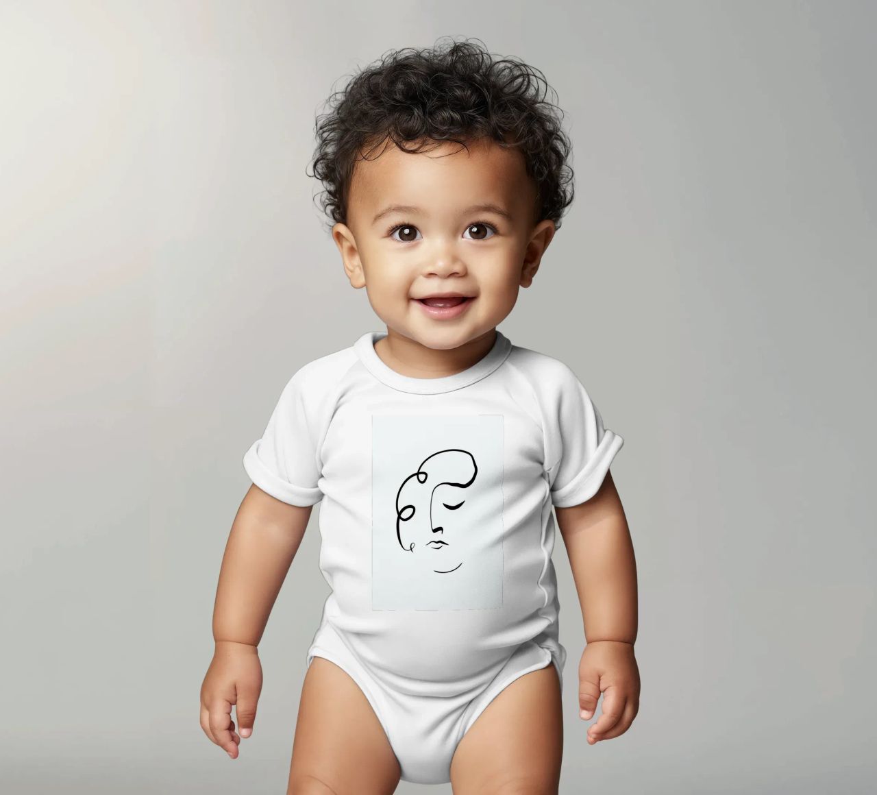 Curls body neonato maniche corte da Graphite